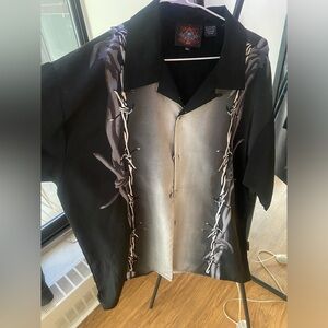 Oversized barbed wire mens shirt.